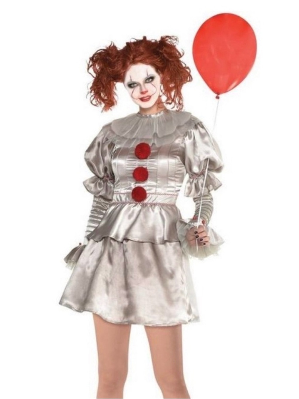 IT Chapter 2 Pennywise Costume Halloween Cosplay Small Mini Dress Tunic Clown